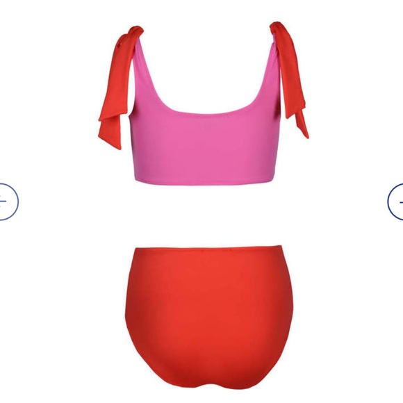 NESSI BYRD***Orange/Pink High Waist Bikini Set**Size 12Y $85 - Picture 8 of 8